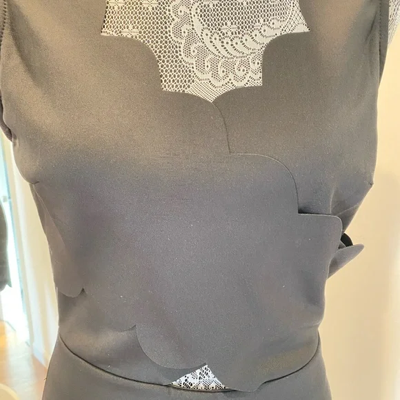 Scalloped Black Dress - Picture 5 of 5